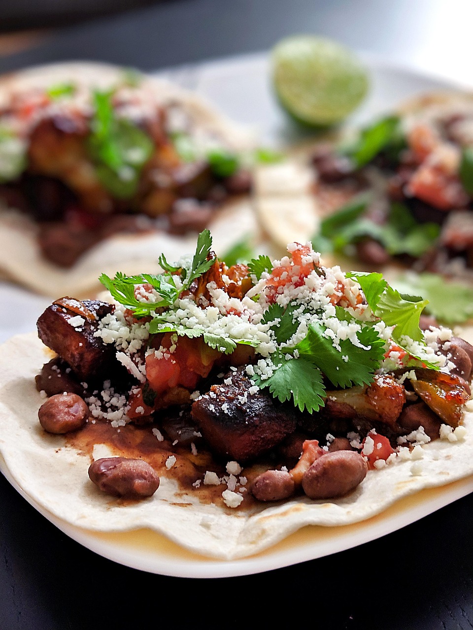 taco, food, mexican, tortilla, lunch, meal, delicious, tasty, cuisine, parsley, tomato, nutrition, dish, beans, cheese, taco, taco, taco, taco, taco, tortilla